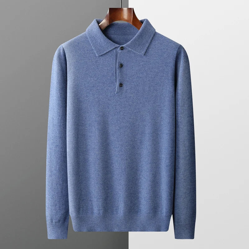 Pull en Laine Mérinos pour Homme à Manches Longues - Haut Décontracté en Tricot, Confort Optimal et Élégance