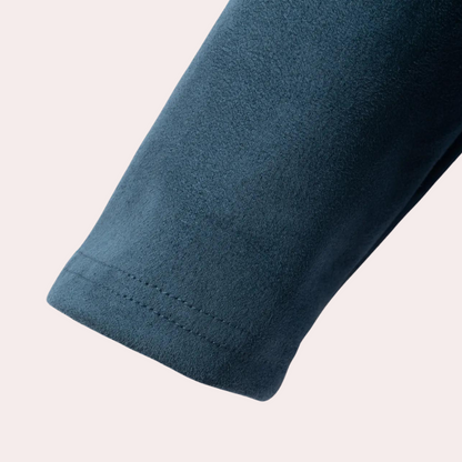 Men's blended wool sweater with zip collar and raglan sleeves - Modern style