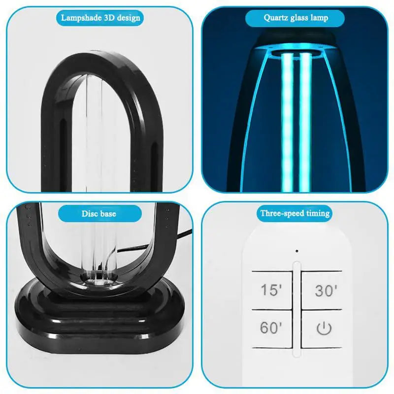 Purificateur d'Air UV Élégant avec Fonction Lampe – Purification Efficace pour Espaces de Vie Sains, Design Compact et Silencieux