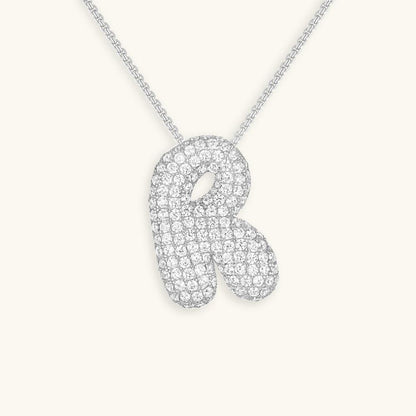 Variant image for Collier Femme Or 18 Carats avec Pendentif Initial et Diamant Simulant 18 pouces-44