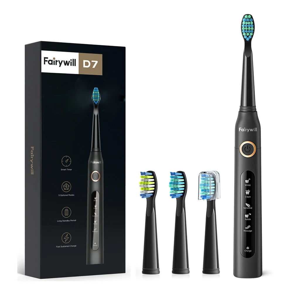 Rechargeable Sonic Electric Toothbrush with Waterproof Design and USB Charging – FW-507 Model