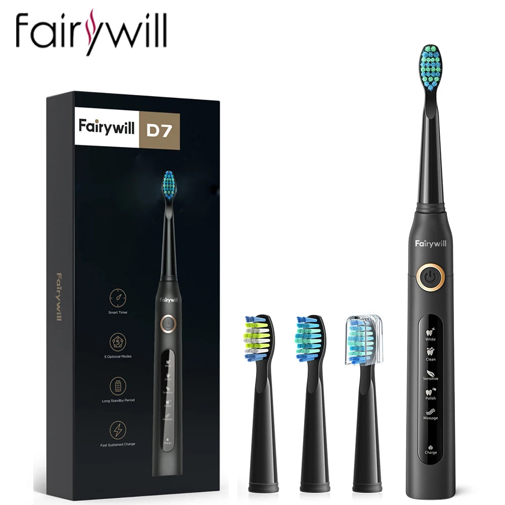 Rechargeable Sonic Electric Toothbrush with Waterproof Design and USB Charging – FW-507 Model