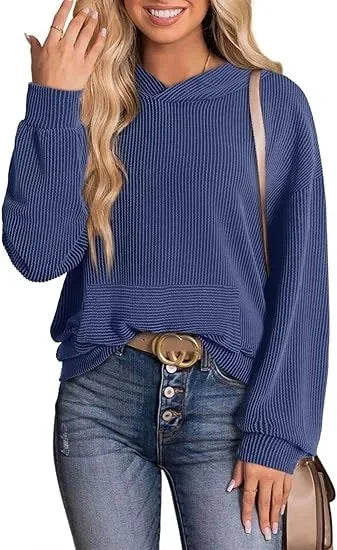 Rela Hoodie | Lightweight Ribbed Knit