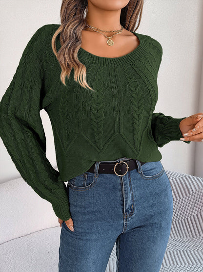 Relaxtic Pullover Sweater | Boxy Cable Knit, Cozy Fall Essential