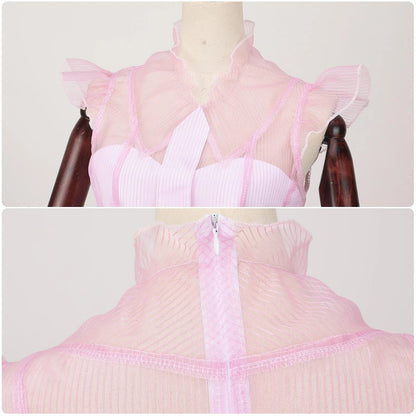 Glinda Rose Witch Cosplay Dress – Elegant Costume for Halloween and Themed Events