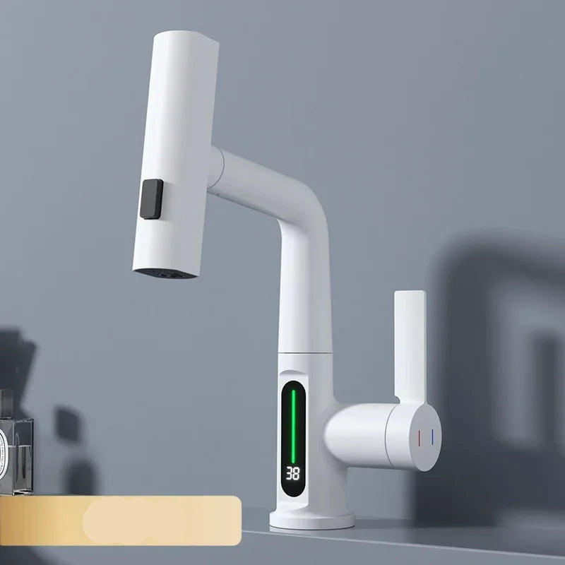 Robinet de Cuisine avec Affichage LED de Température et Contrôle Eau Chaude/Froide