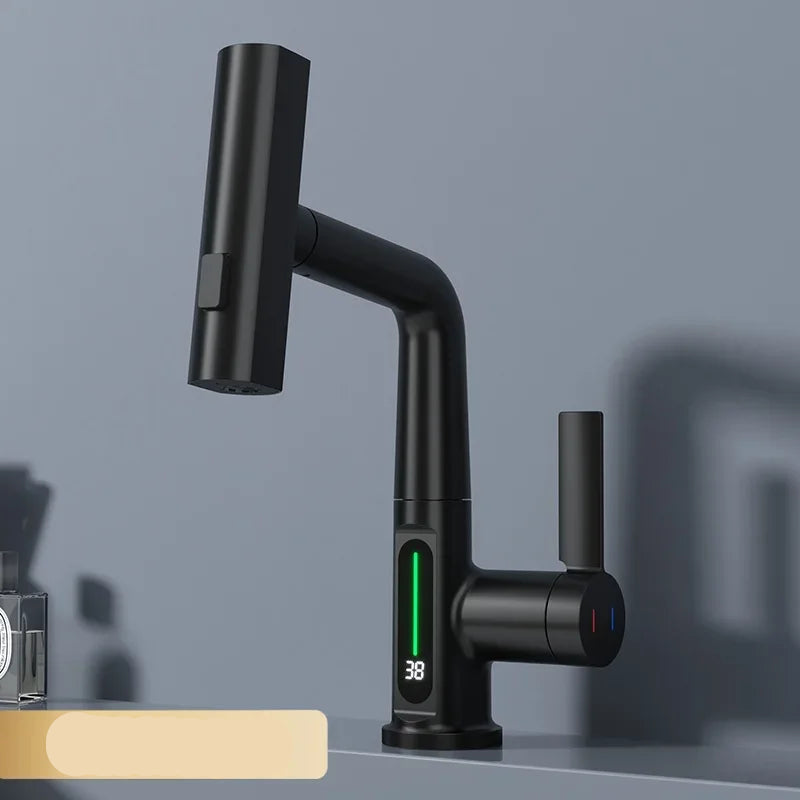 Robinet de Cuisine avec Affichage LED de Température et Contrôle Eau Chaude/Froide