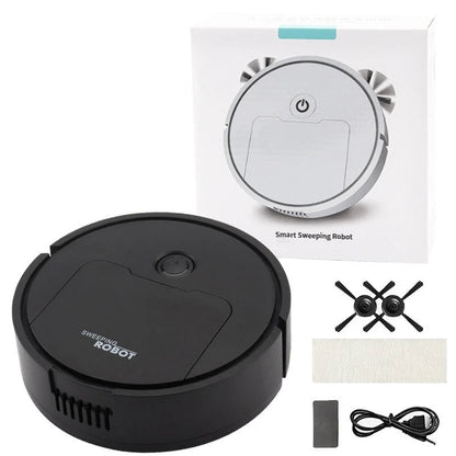Aspirateur robot compact 3 en 1 – Mini balayeuse automatique légère 250 g pour un nettoyage efficace et une navigation facile