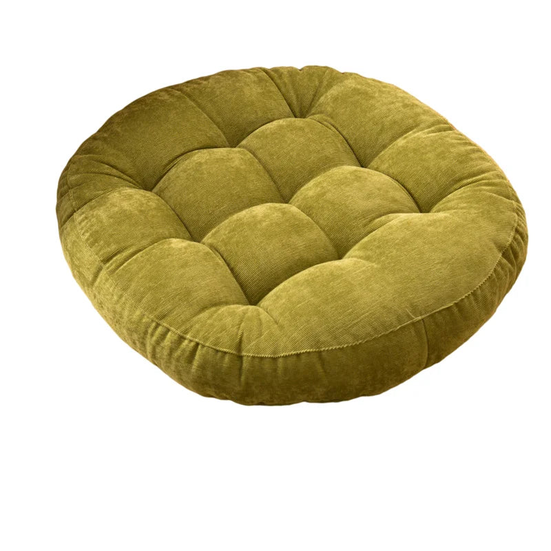 Rondo Floor Cushion | Eco-Friendly Corduroy, Large Round Cushion for Seating and Meditation