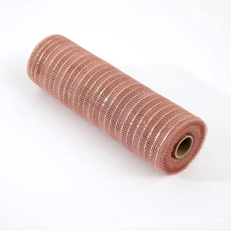 Christmas Tulle Ribbon for Tree Decoration – 26 cm Plastic Mesh Roll