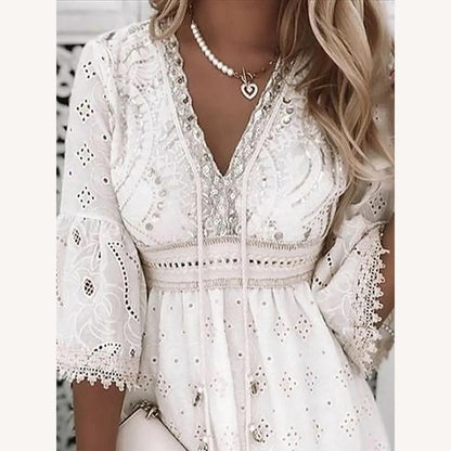 Women's Bohemian Long Summer Dress in Breathable Fabric - Chic and Comfortable for Summer