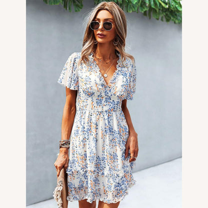 Long White Dress Women with Floral Print – Elegant and Comfortable for All Occasions