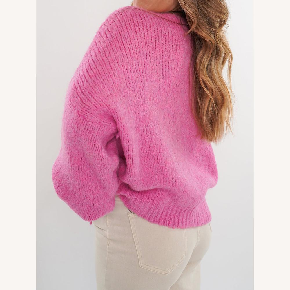 Women's Sleeveless Vest in Soft Polyester – Bright Pink, Casual Style with Playful Details