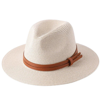 Variant image for Chapeau de Paille Panama Élégant pour Homme et Femme - Protection Solaire Légère, Taille 56-60 cm, Accessoire d'Été Chic-9