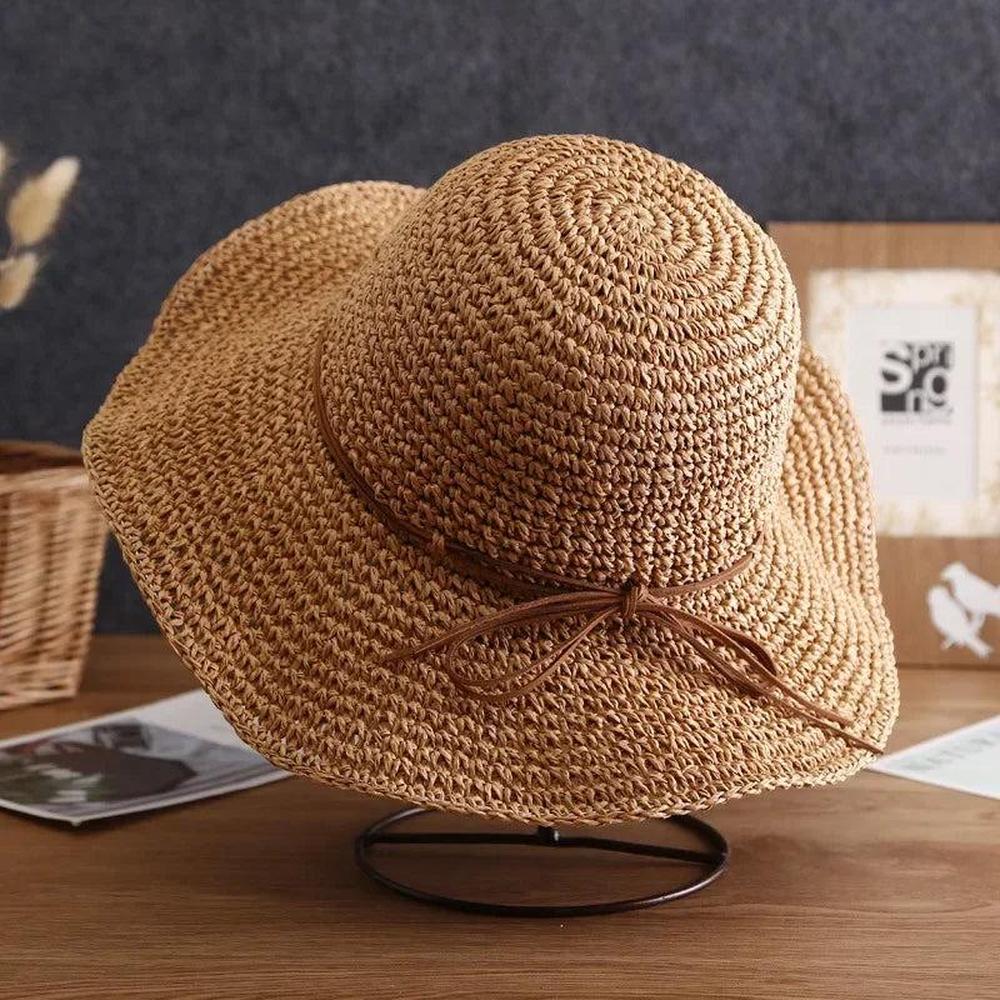 Variant image for Chapeau de Paille Femme Ajustable avec Protection Solaire – Accessoire Estival Élégant en Paille Naturelle-5