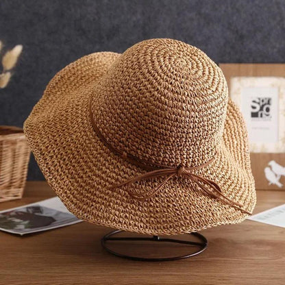 Variant image for Chapeau de Paille Femme Ajustable avec Protection Solaire – Accessoire Estival Élégant en Paille Naturelle-5