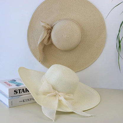 Adjustable Women's Straw Hat with Sun Protection – Elegant Summer Accessory 10 cm Brims