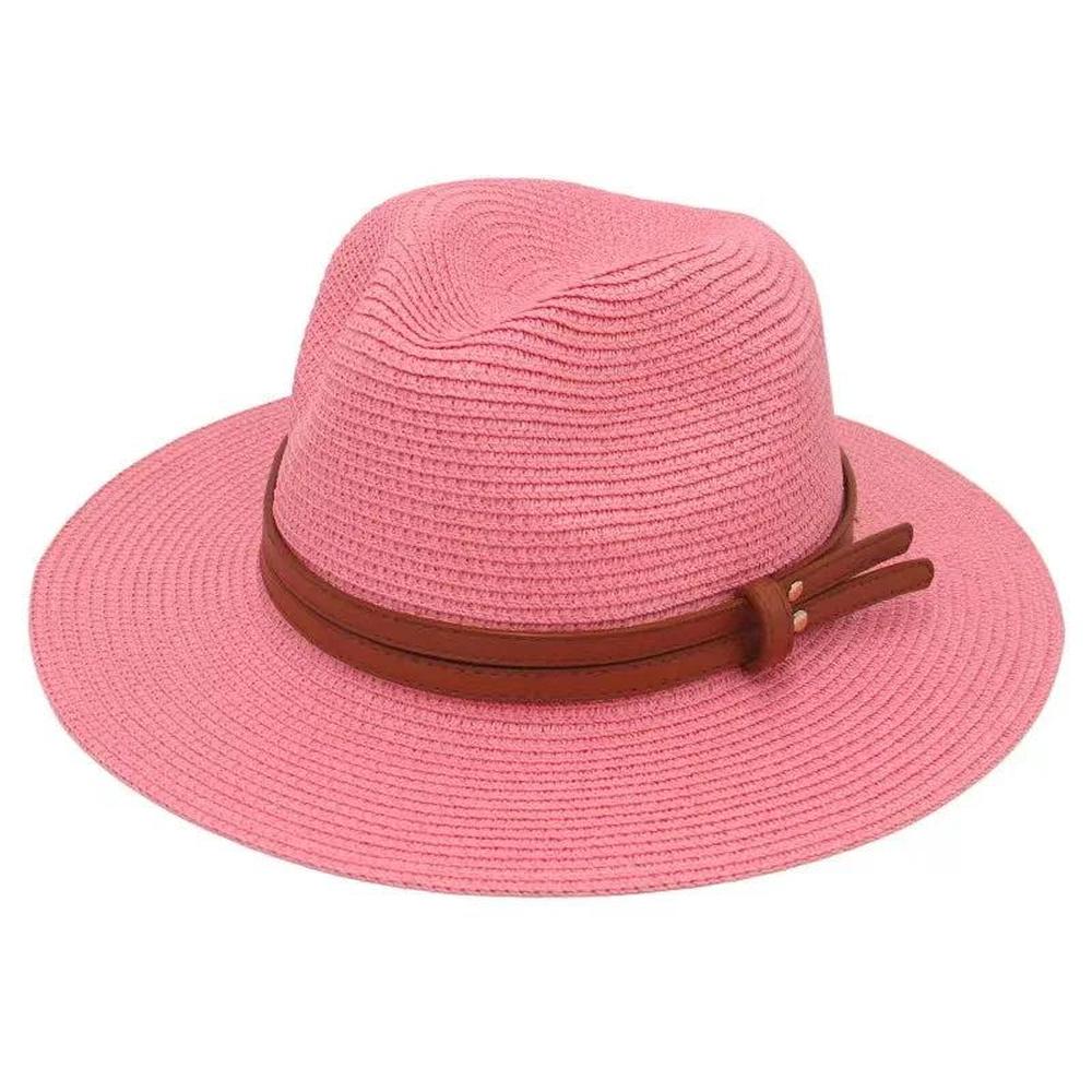 Elegant Panama Straw Hat for Men and Women - Lightweight Sun Protection, Size 56-60 cm, Chic Summer Accessory