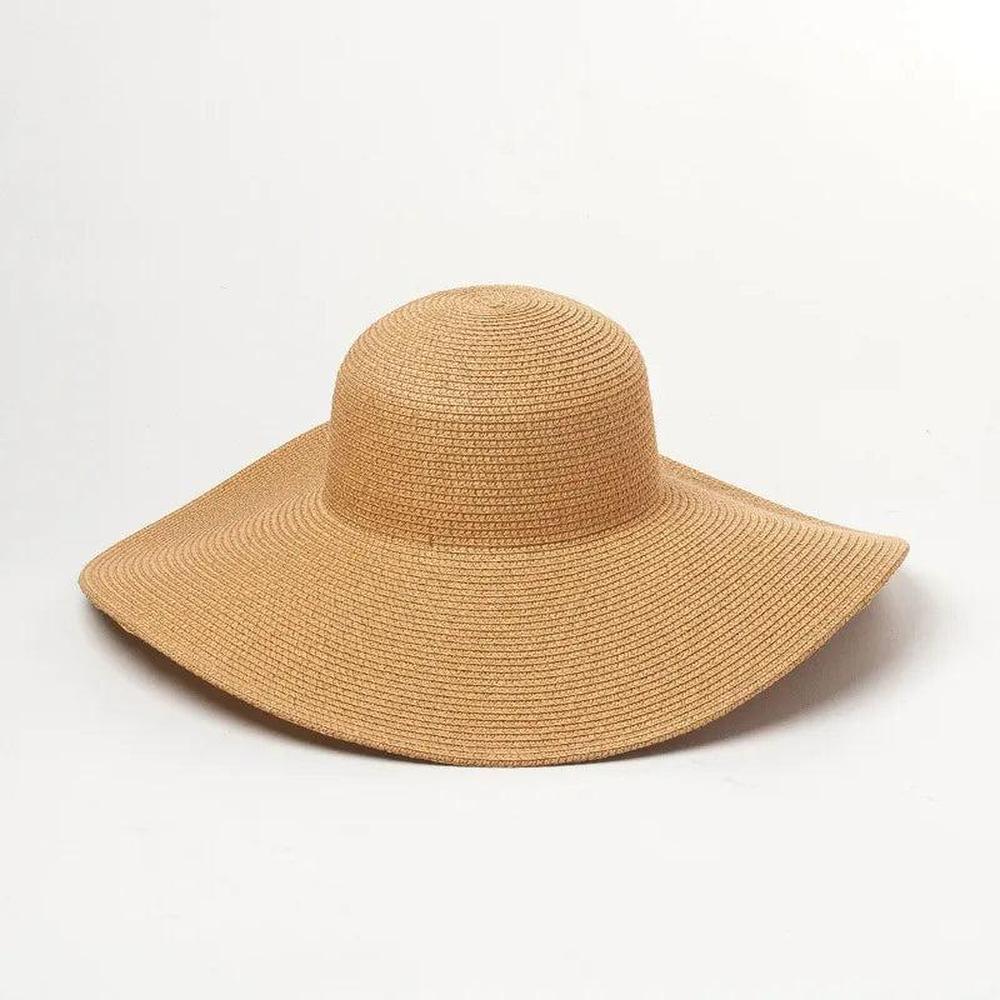 Chapeau de Paille Estival Léger Femme avec Protection Solaire Ajustable 54-58 cm – Idéal Plage et Sorties d'Été