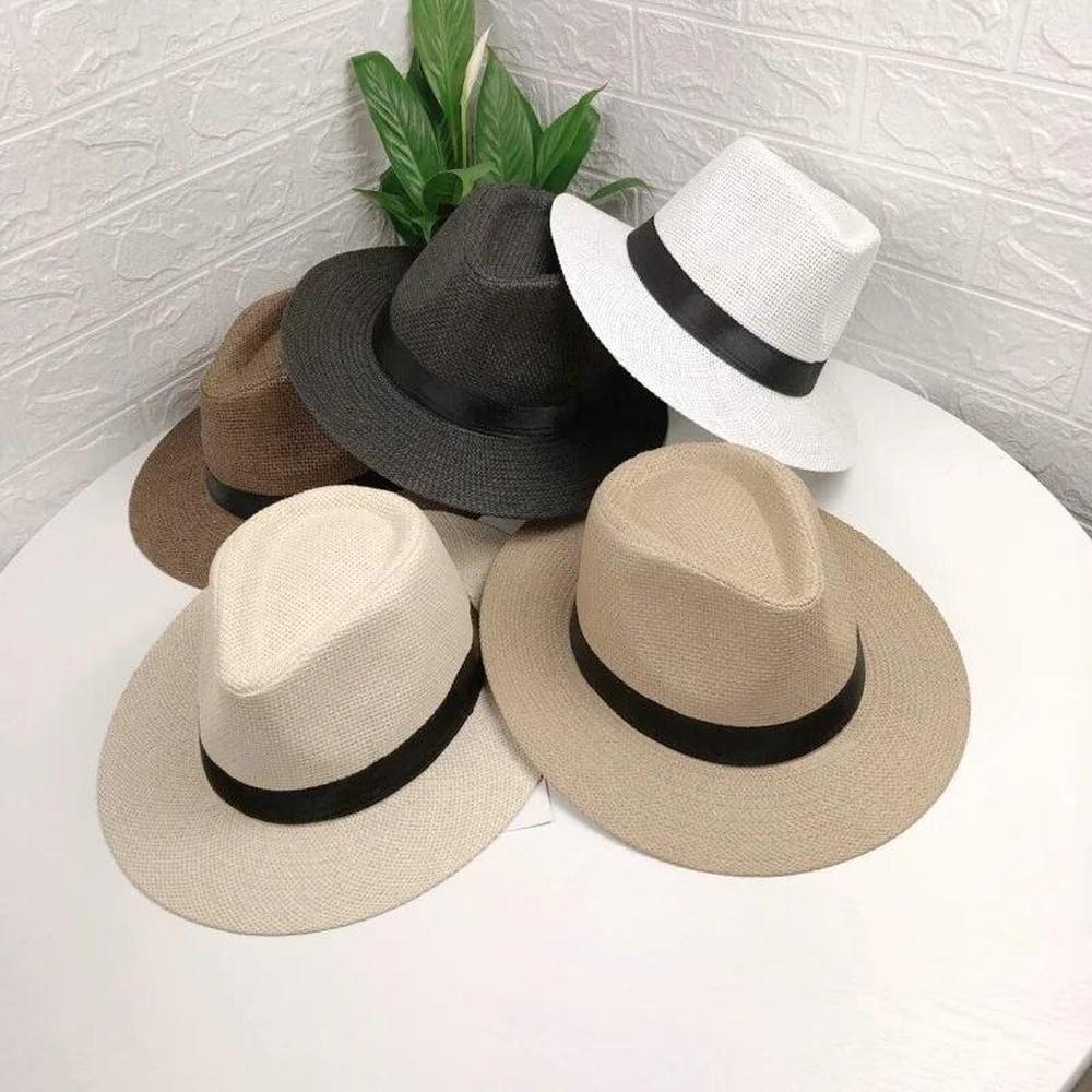Chapeau Panama en Paille Ajustable pour Homme et Femme – Élégant Accessoire d'Été avec Protection Solaire