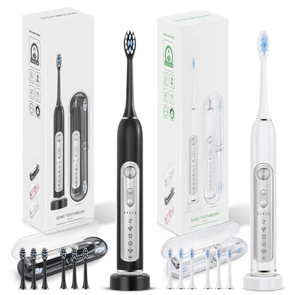 SUBORT S7 Sonic Electric Toothbrush with Smart Timer and IPX7 Waterproof – 5 Modes, Replaceable DuPont Heads