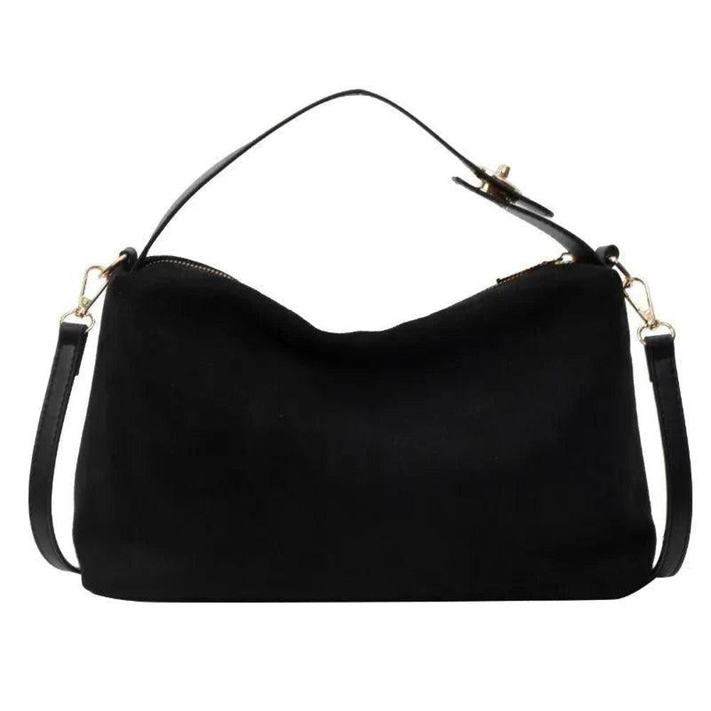 Sac à Main Élégant en Cuir Noir avec Bandoulière Ajustable – Sac Femme Idéal pour Sorties et Événements