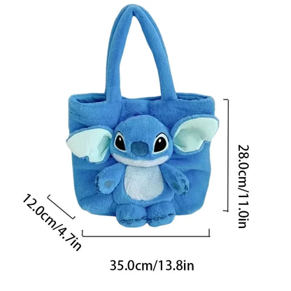 Soft Plush Shoulder Bag for Girls - Strawberry Bear Design, Ideal for Small Items, 25x20x10 cm
