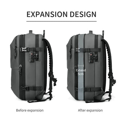 17-inch laptop travel backpack with vacuum compression and large capacity