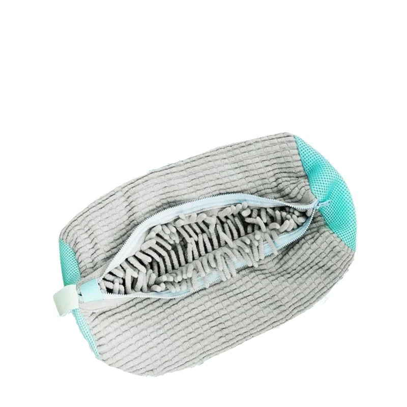 Sac de lavage pour chaussures en nylon polyester avec fermeture éclair – léger et durable, idéal pour le voyage et l'entretien