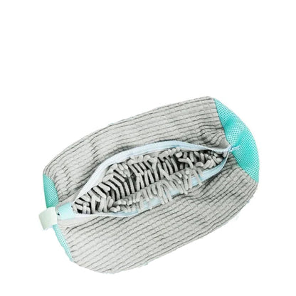 Sac de lavage pour chaussures en nylon polyester avec fermeture éclair – léger et durable, idéal pour le voyage et l'entretien