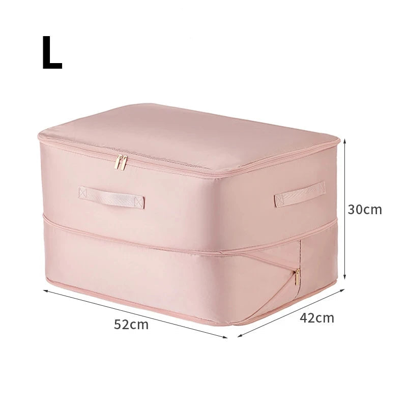 Sac de Rangement à Compression Grande Capacité en Nylon Résistant à l'Humidité pour Vêtements et Couettes – 54x42 cm et 54x42x30 cm