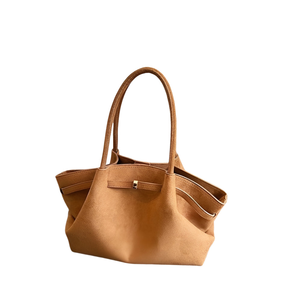 Vegan Suede Handbag for Women – Elegant, Spacious, and Durable with Adjustable Shoulder Strap