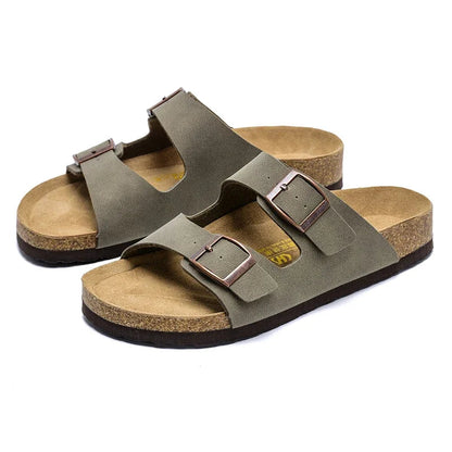 Summer Leather Sandals for Men with Non-Slip Sole – Casual Shoes for Beach and Walks