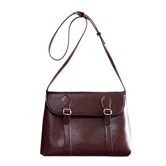 Vintage PU Leather Handbag for Women with Adjustable Shoulder Strap – 29cm x 20cm x 8cm, Elegant and Practical
