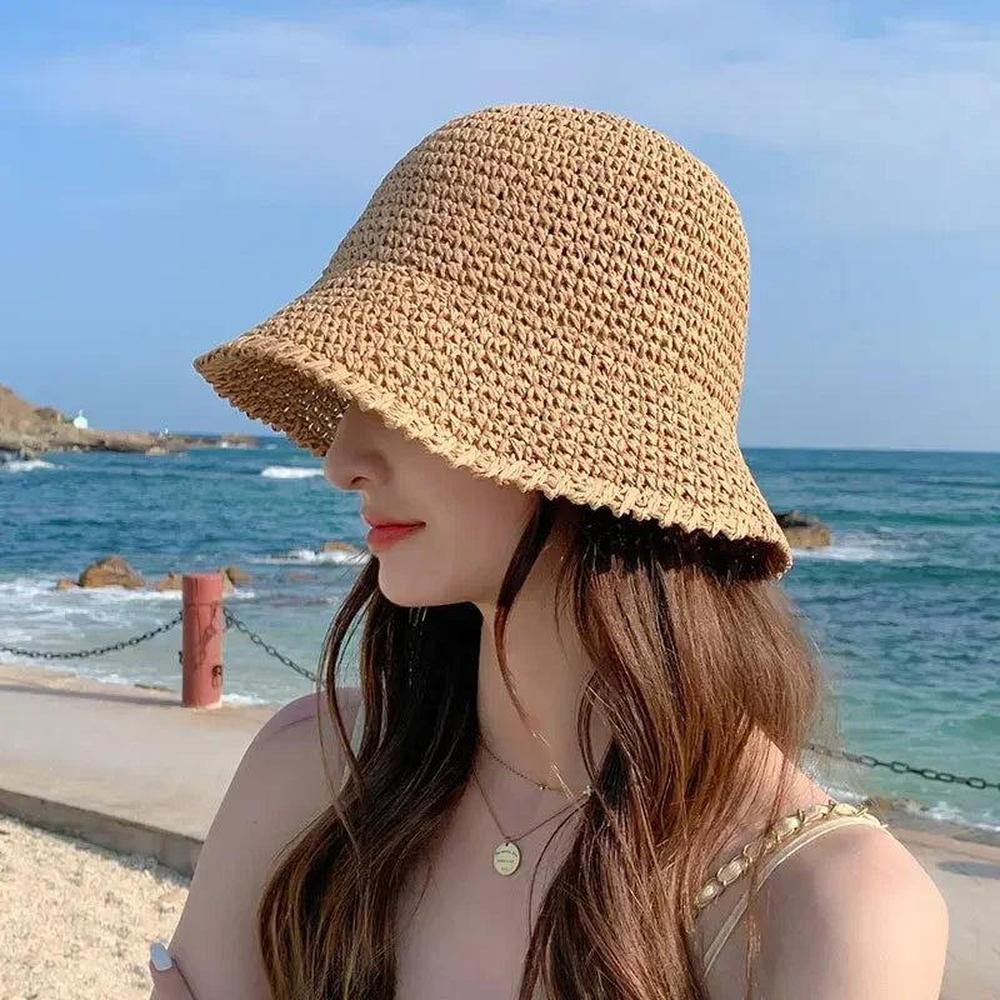 Variant image for Chapeau de Paille Femme Ajustable avec Protection Solaire – Accessoire Estival Élégant en Paille Naturelle-3