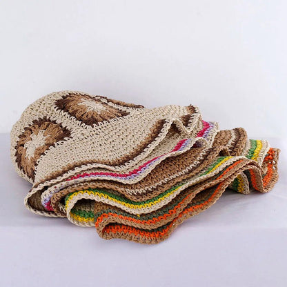 Women's Lightweight Ecological Straw Hat – Elegant Summer Accessory with Sun Protection