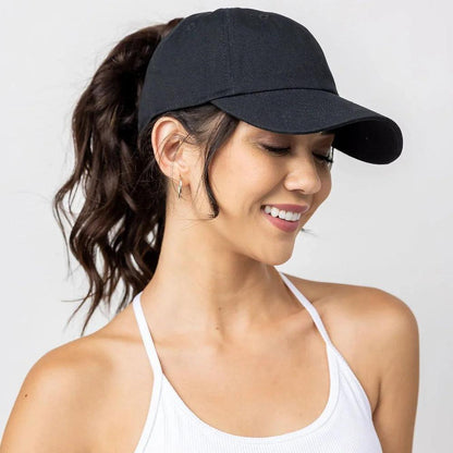 Elegant Women's Ponytail Cap with Back Opening – Comfortable and Practical for Tied Hair