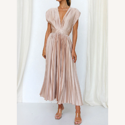 Variant image for Robe Longue Femme Manches Courtes en Tissu Léger – Élégante et Confortable pour Été et Soirées-29