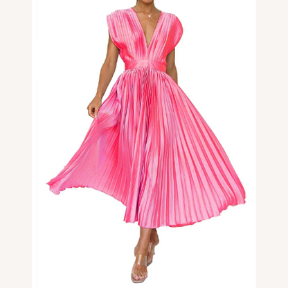 Variant image for Robe Longue Femme Manches Courtes en Tissu Léger – Élégante et Confortable pour Été et Soirées-33