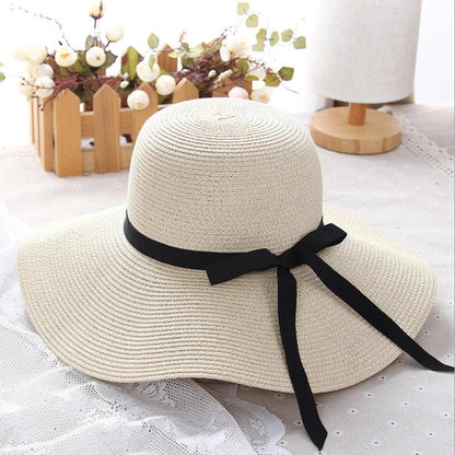 Adjustable Straw Hat for Women with Sun Protection – 12 cm Wide Brim, Summer Comfort