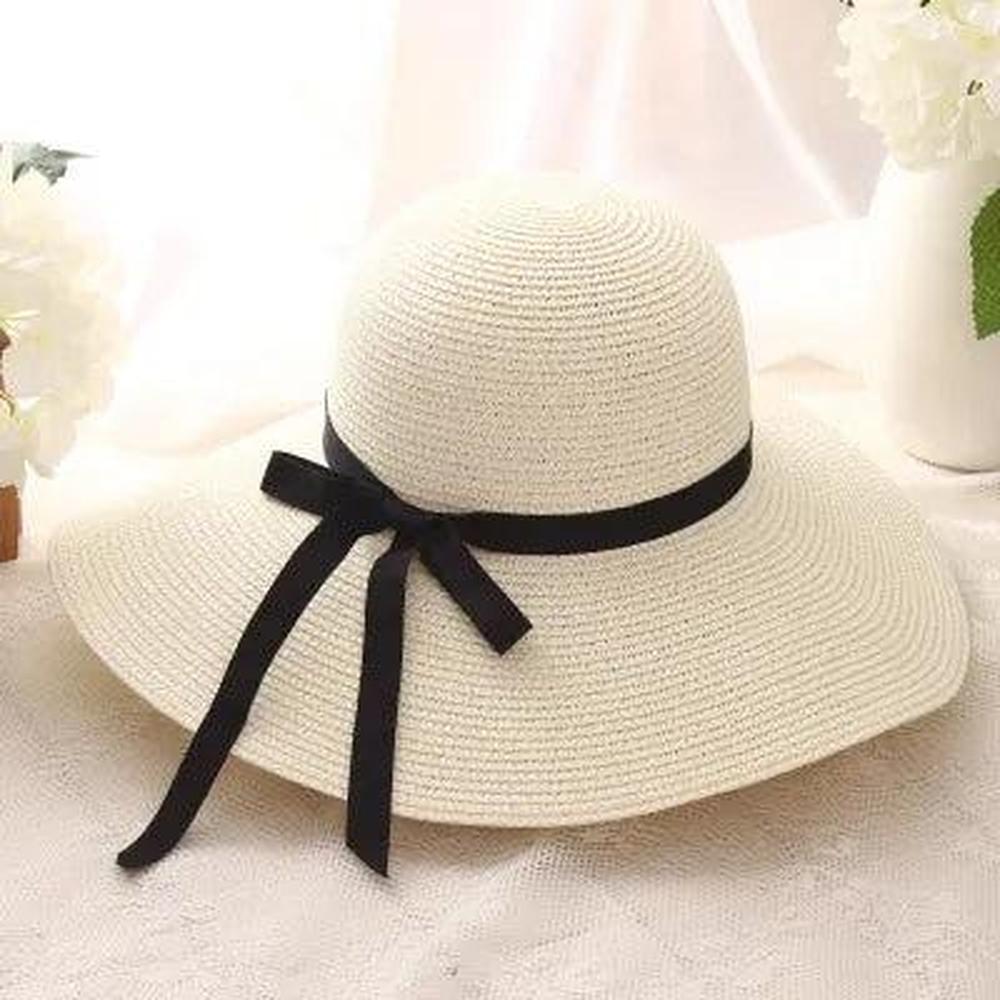 Chapeau de Paille Ajustable pour Femme avec Protection Solaire – Largeur des Bords 12 cm, Confort Estival