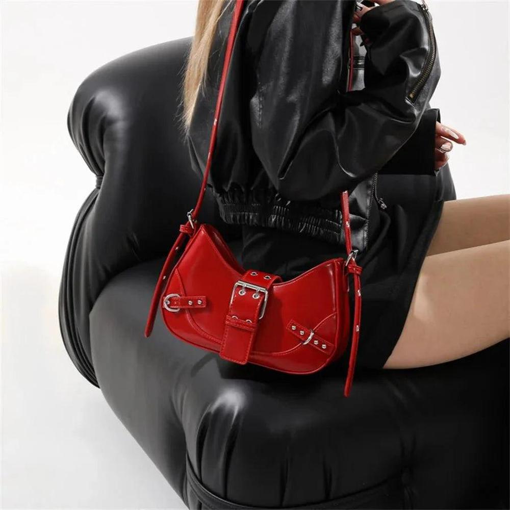 Glamorous Leather Handbag for Women – Elegant Shoulder Bag, 5 Colors Available, 24x15x6 cm