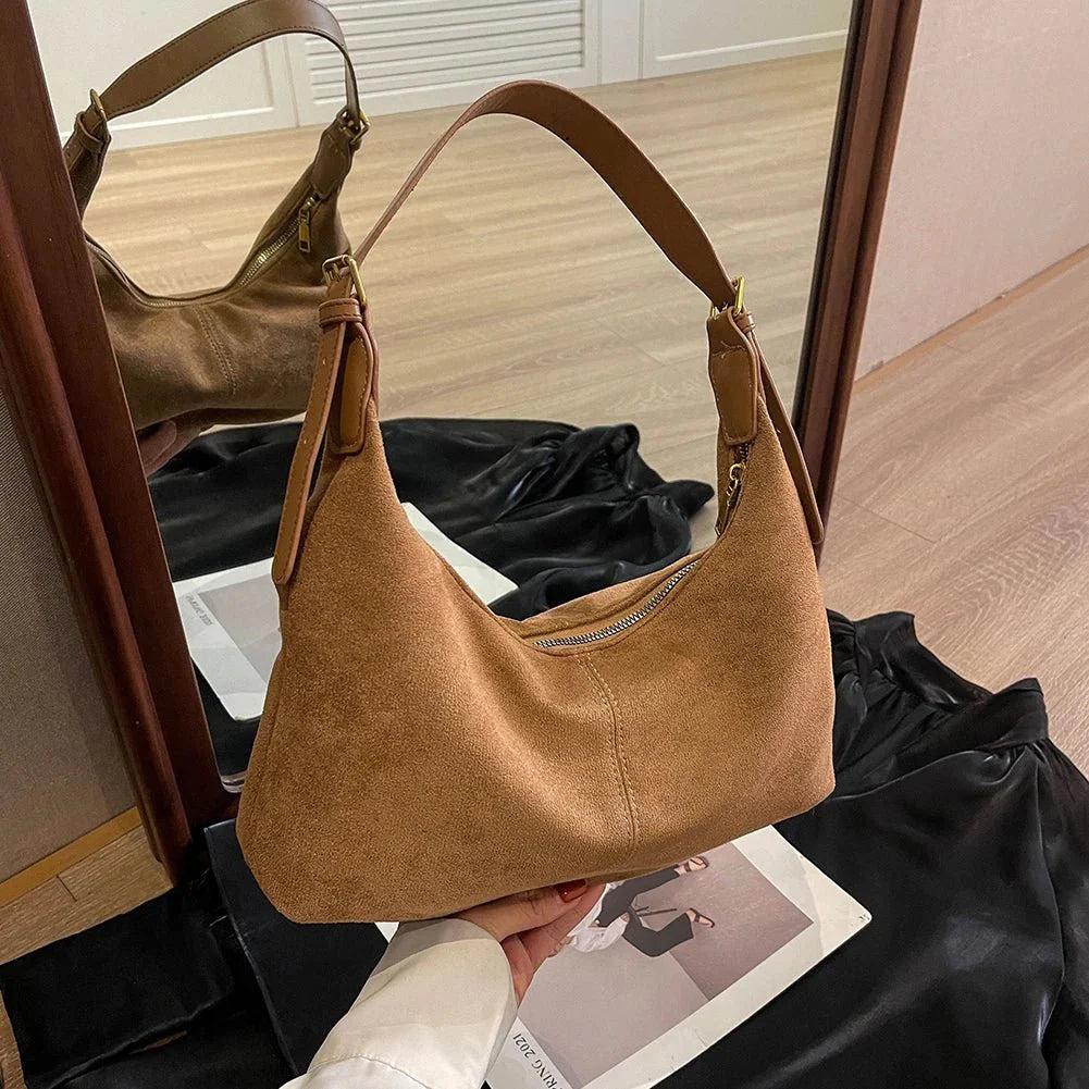 Sac à Main en Velours Femme avec Sangle Réglable – Sac Hobo Élégant et Polyvalent pour Toutes les Occasions