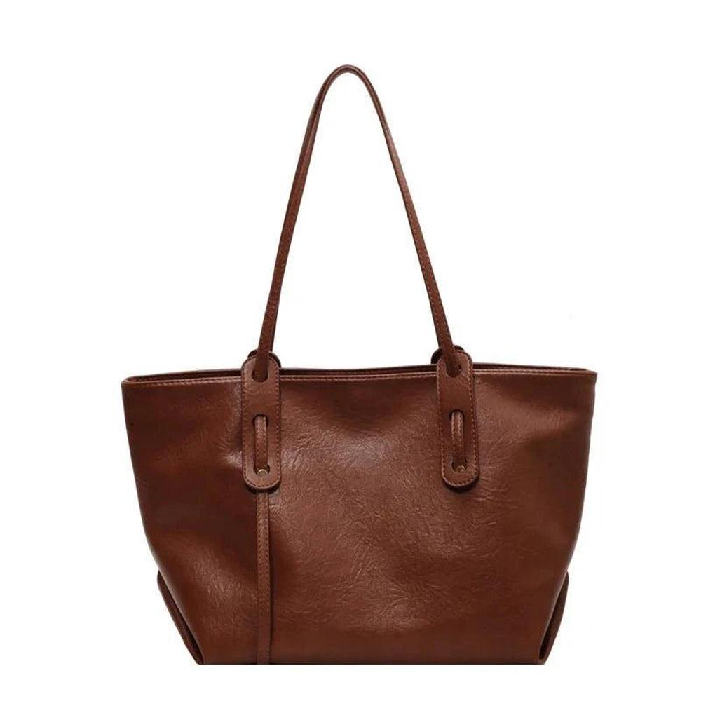 Sac à main femme en cuir noir avec bandoulière ajustable – Élégant et spacieux, modèle Solène