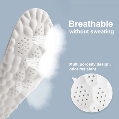 Sporty Latex Insoles with Arch Support – Breathable Comfort and Cushioning