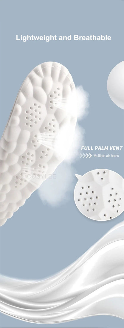 Sporty Latex Insoles with Arch Support – Breathable Comfort and Cushioning