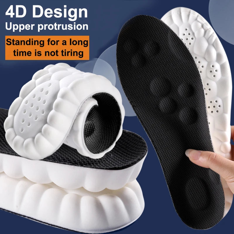 Sporty Latex Insoles with Arch Support – Breathable Comfort and Cushioning