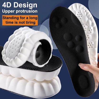 Sporty Latex Insoles with Arch Support – Breathable Comfort and Cushioning