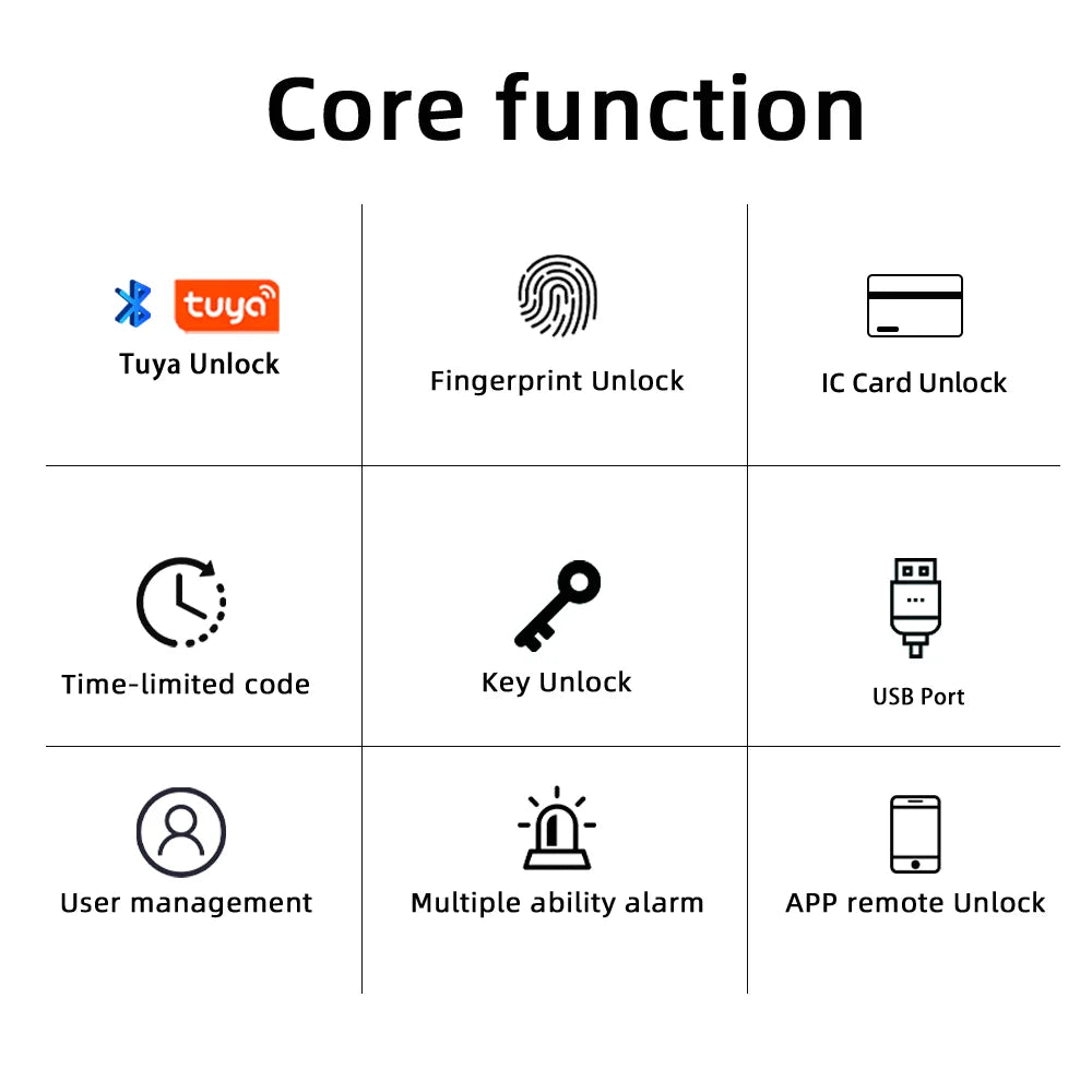 Smart Door Lock with Fingerprint, Bluetooth Unlocking, and App – Model M5