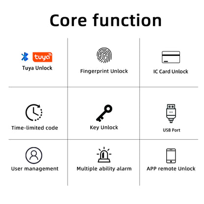 Smart Door Lock with Fingerprint, Bluetooth Unlocking, and App – Model M5